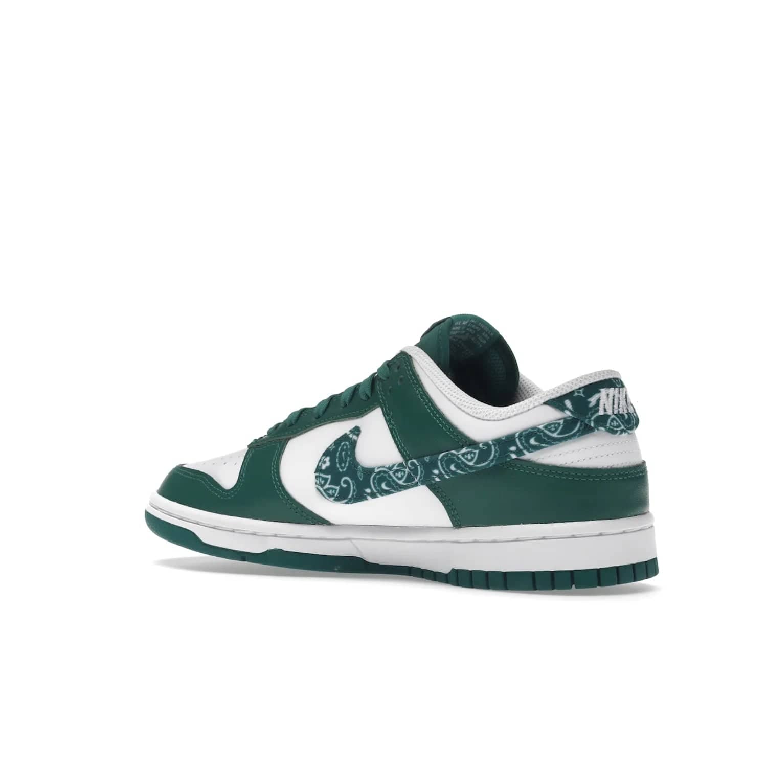 Nike Dunk Low Essential Paisley Pack Green (Women's) - Image 23 - Only at www.BallersClubKickz.com - Get the iconic Nike Dunk Low Essential Paisley Pack Green W. This 2021 sneaker is a must-have! Featuring bandana prints, perforated toe box, and designed outsole for grip. Get it on 10th March for $120.