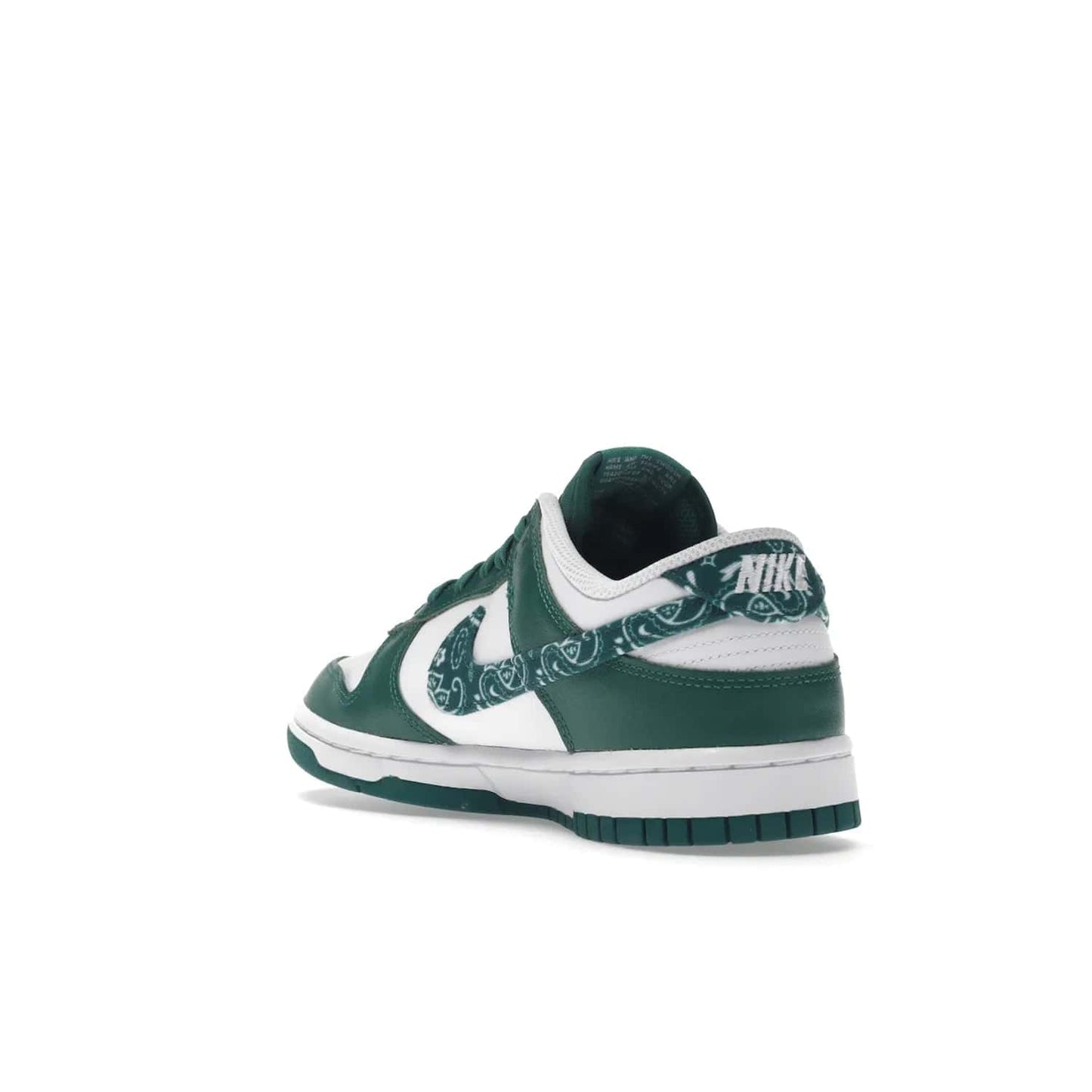 Nike Dunk Low Essential Paisley Pack Green (Women's) - Image 25 - Only at www.BallersClubKickz.com - Get the iconic Nike Dunk Low Essential Paisley Pack Green W. This 2021 sneaker is a must-have! Featuring bandana prints, perforated toe box, and designed outsole for grip. Get it on 10th March for $120.
