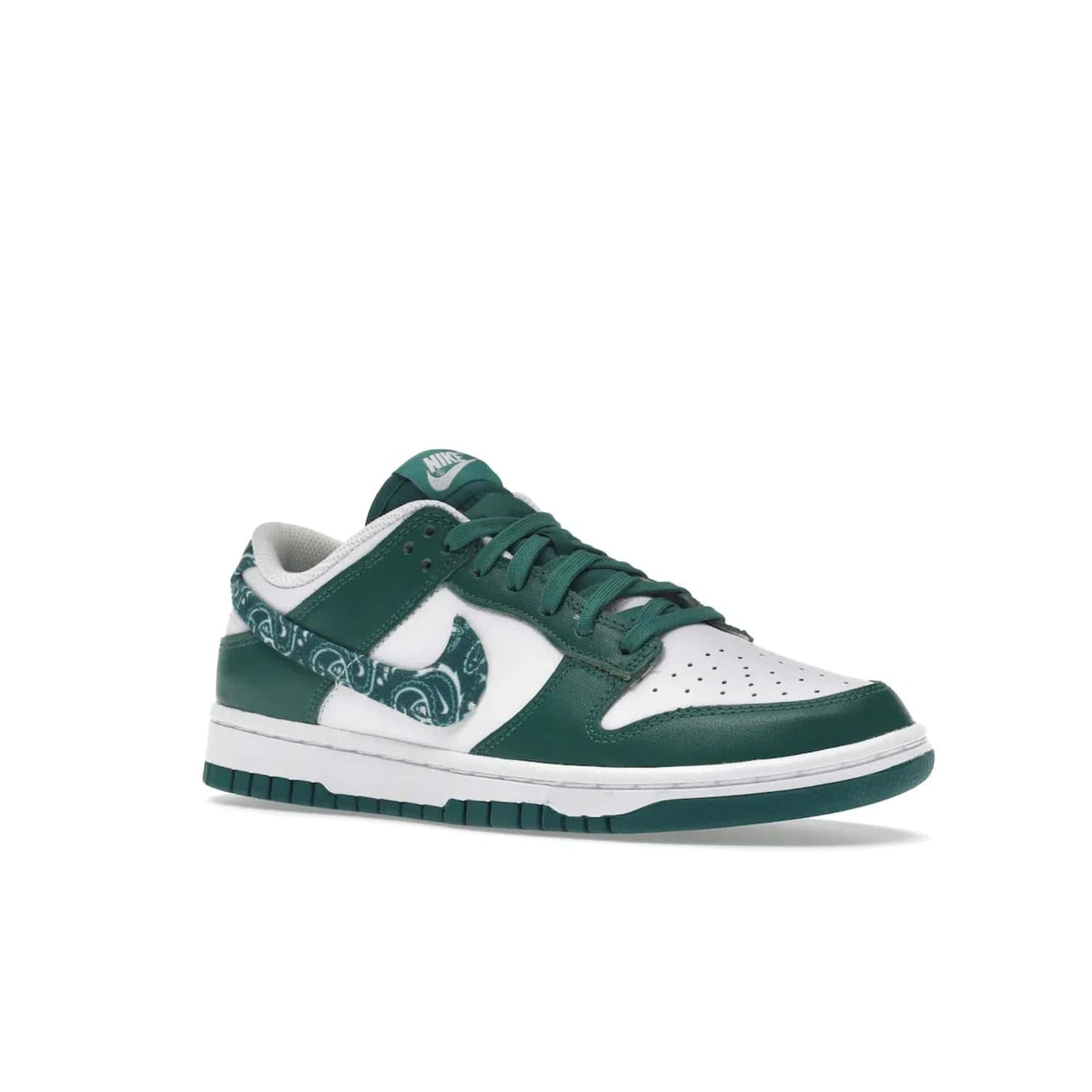Nike Dunk Low Essential Paisley Pack Green (Women's) - Image 5 - Only at www.BallersClubKickz.com - Get the iconic Nike Dunk Low Essential Paisley Pack Green W. This 2021 sneaker is a must-have! Featuring bandana prints, perforated toe box, and designed outsole for grip. Get it on 10th March for $120.