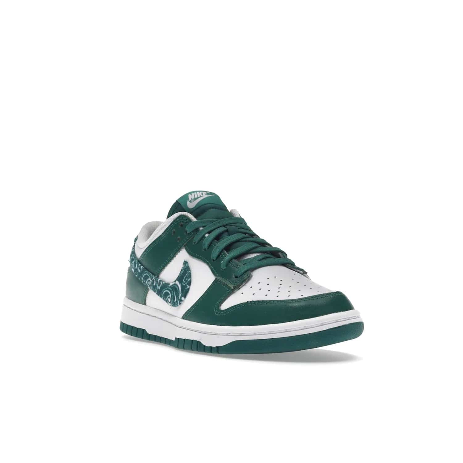 Nike Dunk Low Essential Paisley Pack Green (Women's) - Image 7 - Only at www.BallersClubKickz.com - Get the iconic Nike Dunk Low Essential Paisley Pack Green W. This 2021 sneaker is a must-have! Featuring bandana prints, perforated toe box, and designed outsole for grip. Get it on 10th March for $120.