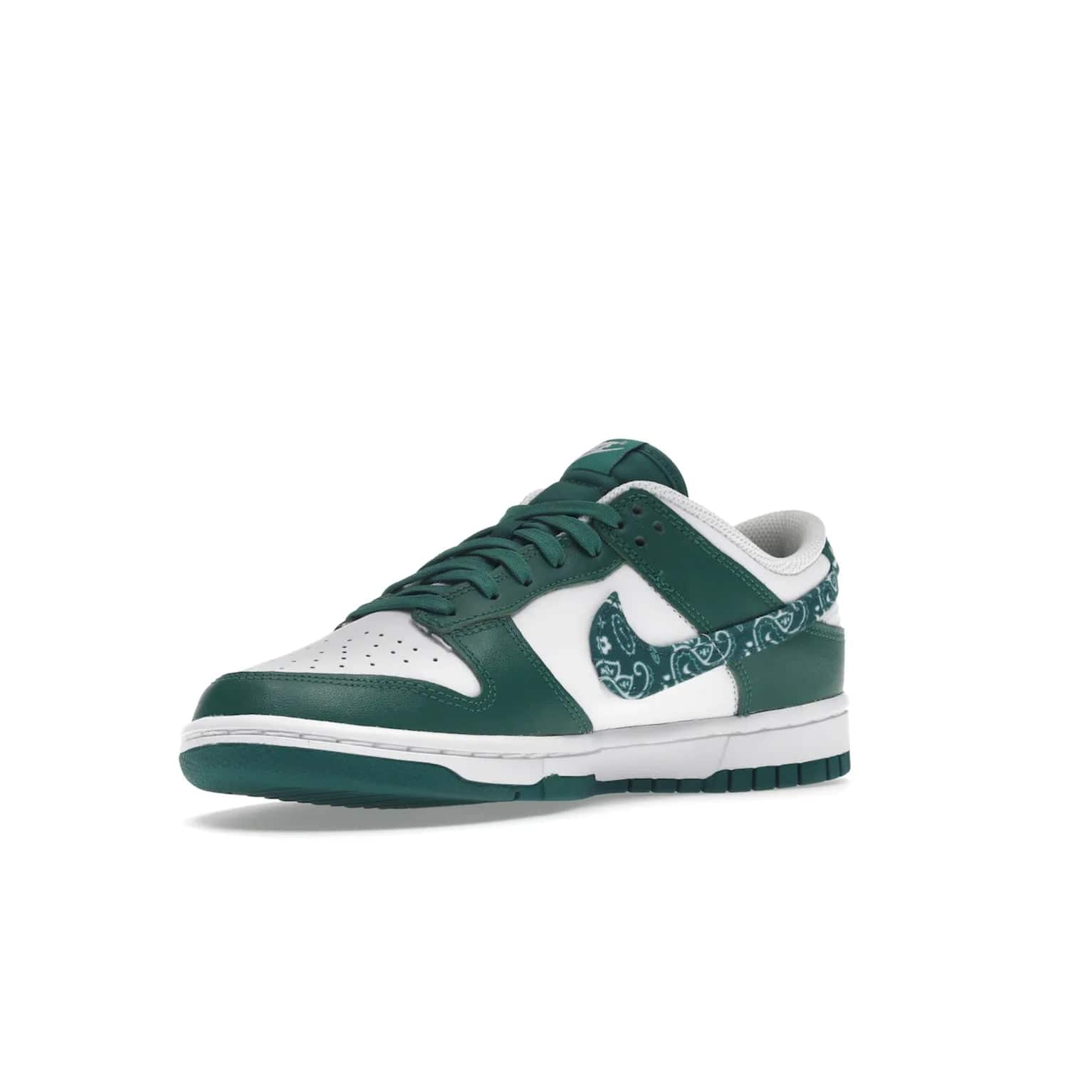 Nike Dunk Low Essential Paisley Pack Green (Women's) - Image 15 - Only at www.BallersClubKickz.com - Get the iconic Nike Dunk Low Essential Paisley Pack Green W. This 2021 sneaker is a must-have! Featuring bandana prints, perforated toe box, and designed outsole for grip. Get it on 10th March for $120.