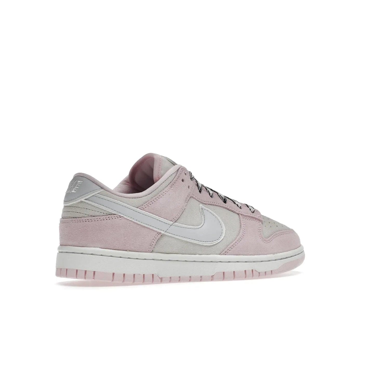 Nike Dunk Low LX Pink Foam (Women's) - Image 34 - Only at www.BallersClubKickz.com - Feminine & fashionable Nike Dunk Low LX Pink Foam W sneaker. Featuring leather and synthetic materials and durable rubber sole. Lace-up design ensures a snug fit. Released Dec. 10th 2022, $120. Stylish and comfortable.
