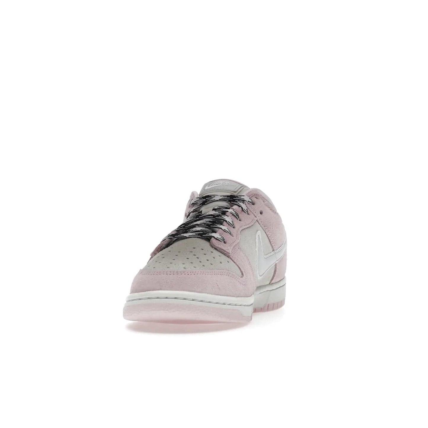Nike Dunk Low LX Pink Foam (Women's) - Image 12 - Only at www.BallersClubKickz.com - Feminine & fashionable Nike Dunk Low LX Pink Foam W sneaker. Featuring leather and synthetic materials and durable rubber sole. Lace-up design ensures a snug fit. Released Dec. 10th 2022, $120. Stylish and comfortable.