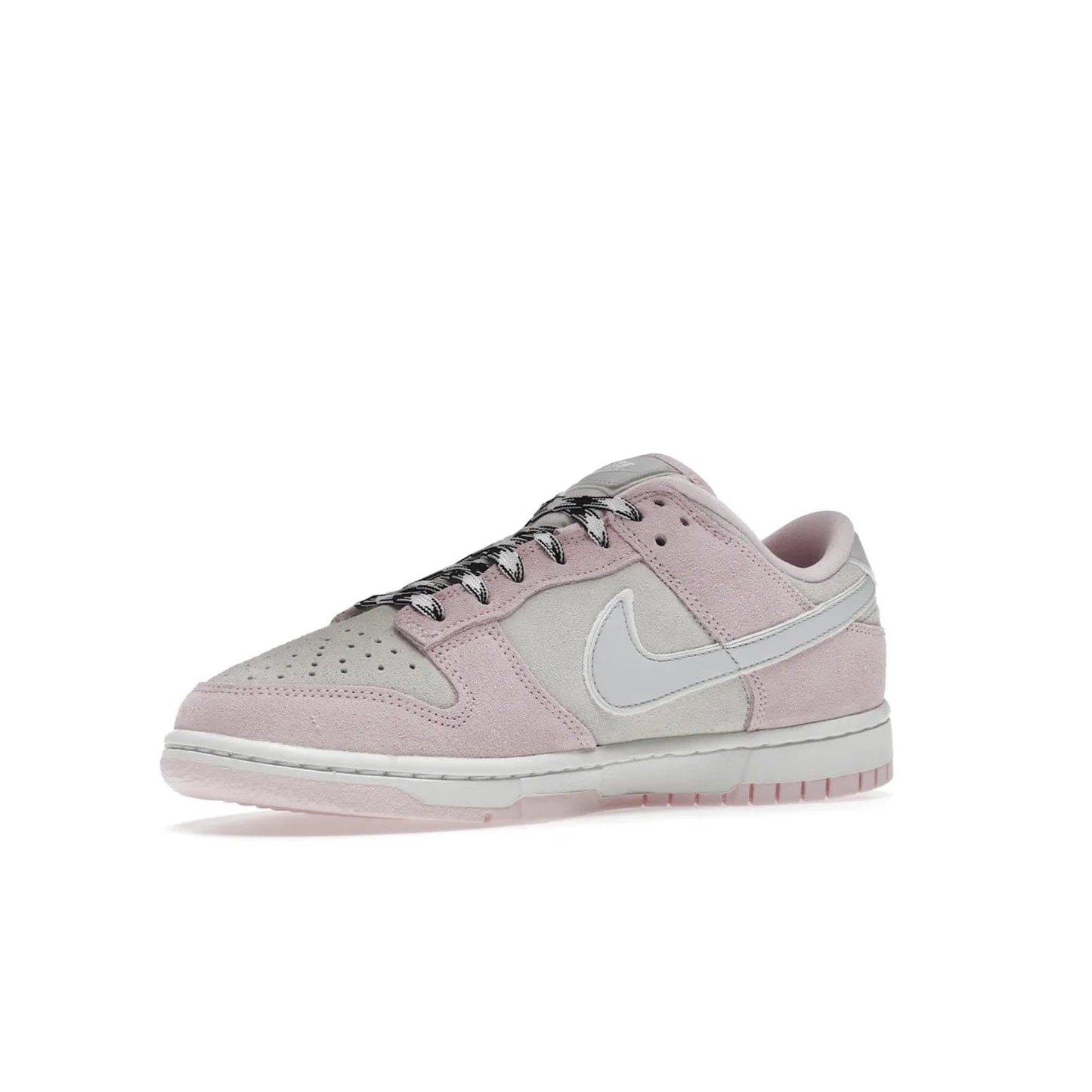 Nike Dunk Low LX Pink Foam (Women's) - Image 16 - Only at www.BallersClubKickz.com - Feminine & fashionable Nike Dunk Low LX Pink Foam W sneaker. Featuring leather and synthetic materials and durable rubber sole. Lace-up design ensures a snug fit. Released Dec. 10th 2022, $120. Stylish and comfortable.