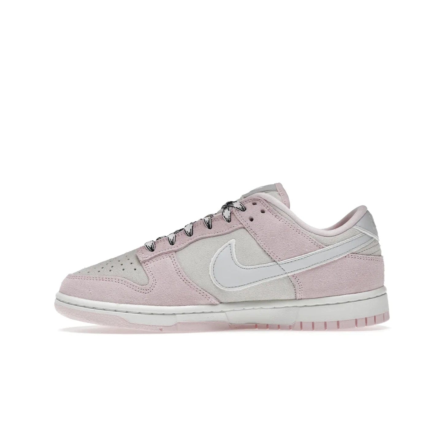 Nike Dunk Low LX Pink Foam (Women's) - Image 19 - Only at www.BallersClubKickz.com - Feminine & fashionable Nike Dunk Low LX Pink Foam W sneaker. Featuring leather and synthetic materials and durable rubber sole. Lace-up design ensures a snug fit. Released Dec. 10th 2022, $120. Stylish and comfortable.