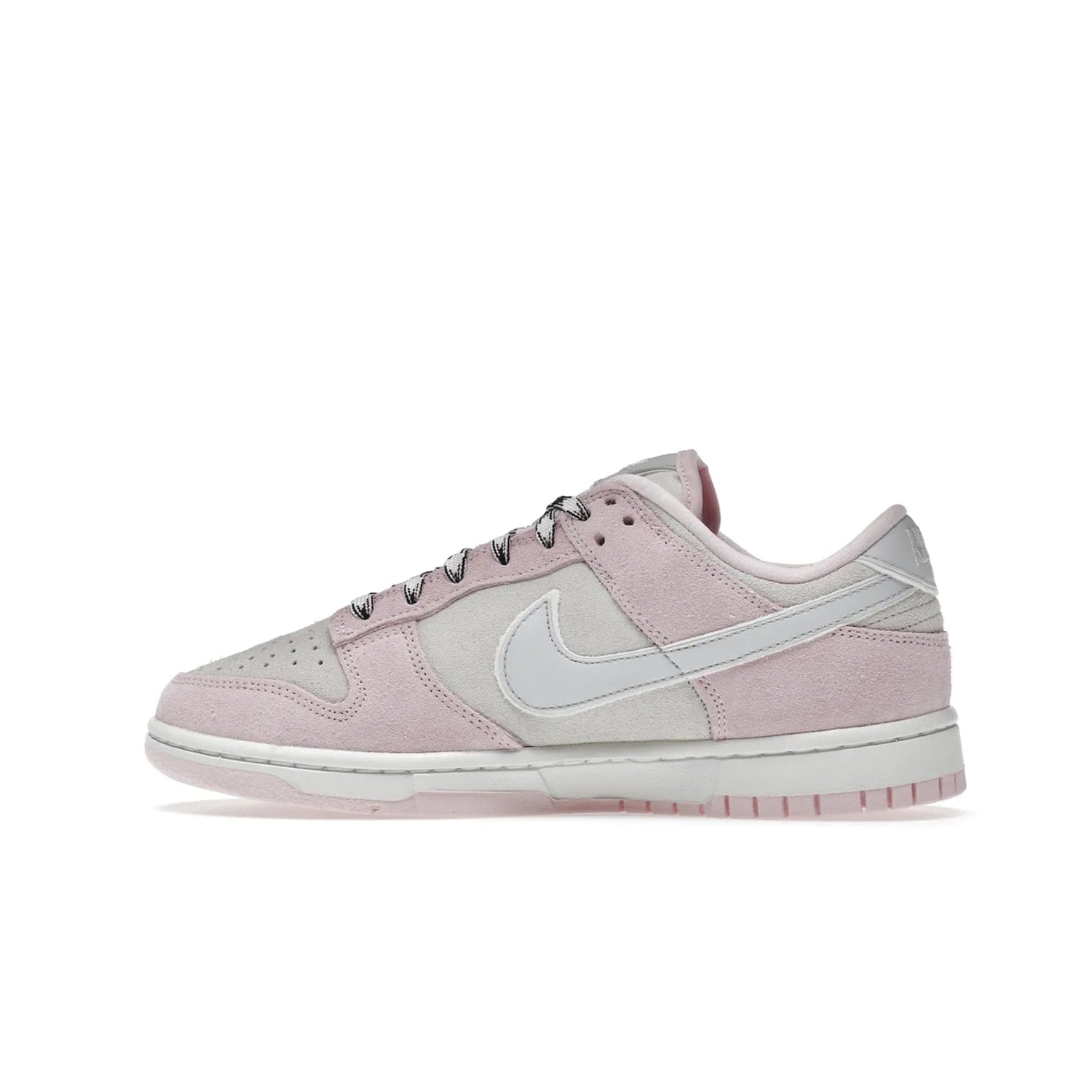 Nike Dunk Low LX Pink Foam (Women's) - Image 20 - Only at www.BallersClubKickz.com - Feminine & fashionable Nike Dunk Low LX Pink Foam W sneaker. Featuring leather and synthetic materials and durable rubber sole. Lace-up design ensures a snug fit. Released Dec. 10th 2022, $120. Stylish and comfortable.