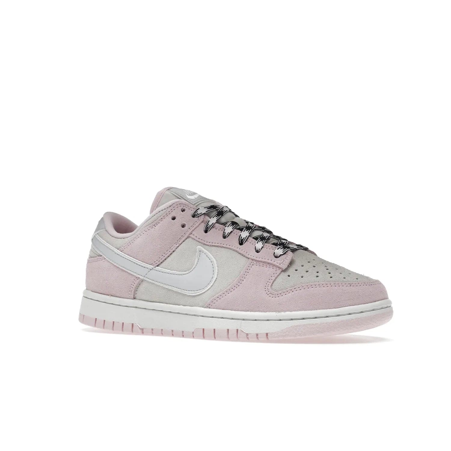 Nike Dunk Low LX Pink Foam (Women's) - Image 4 - Only at www.BallersClubKickz.com - Feminine & fashionable Nike Dunk Low LX Pink Foam W sneaker. Featuring leather and synthetic materials and durable rubber sole. Lace-up design ensures a snug fit. Released Dec. 10th 2022, $120. Stylish and comfortable.