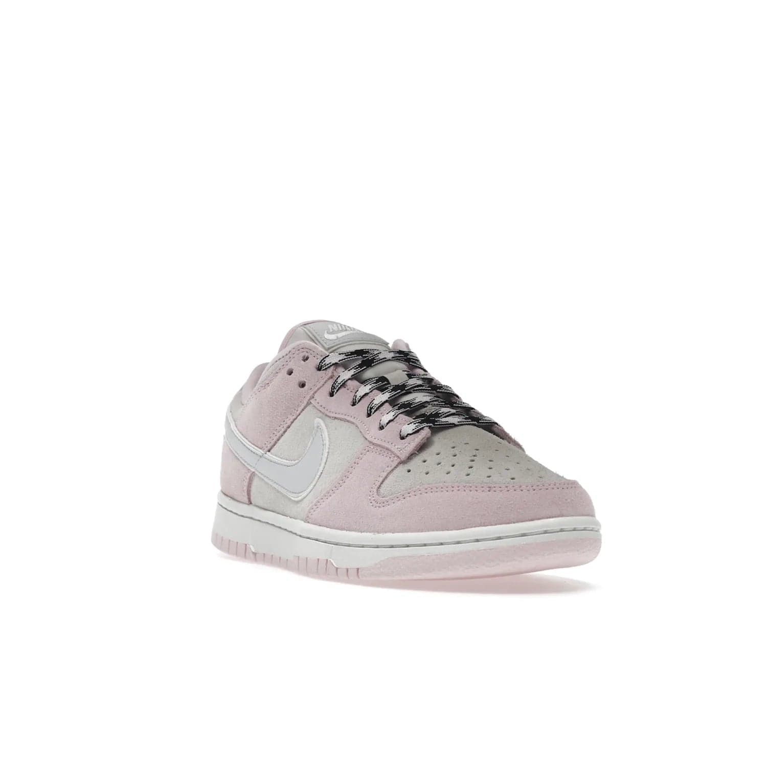 Nike Dunk Low LX Pink Foam (Women's) - Image 7 - Only at www.BallersClubKickz.com - Feminine & fashionable Nike Dunk Low LX Pink Foam W sneaker. Featuring leather and synthetic materials and durable rubber sole. Lace-up design ensures a snug fit. Released Dec. 10th 2022, $120. Stylish and comfortable.