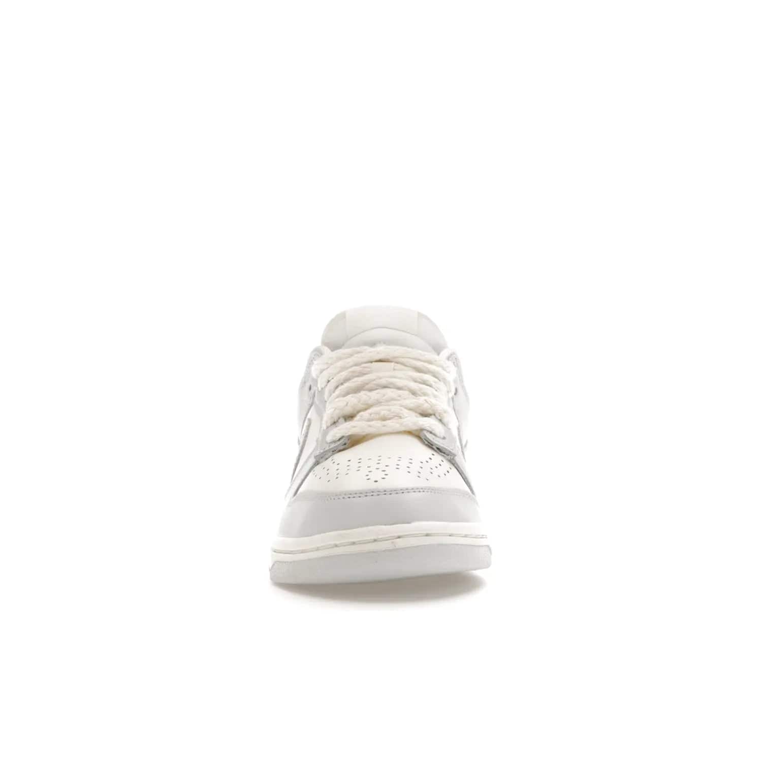 Nike Dunk Low Needlework Sail Aura (Women's) - Image 10 - Only at www.BallersClubKickz.com - Discover the Nike Dunk Low Needlework Sail Aura for Women. Boasting a beautiful Sail and Neutral Grey upper, this stylish sneaker offers durable materials with ultra-soft cushioning for all-day comfort. Get your pair today!