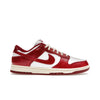 Nike Dunk Low PRM Vintage Team Red (Women's) - Image 1 - Only at www.BallersClubKickz.com - Shop the stylish Nike Dunk Low PRM Vintage Team Red. Signature Red and White leather with Coconut Milk midsoles for an aged finish. 21 April 2023 release.