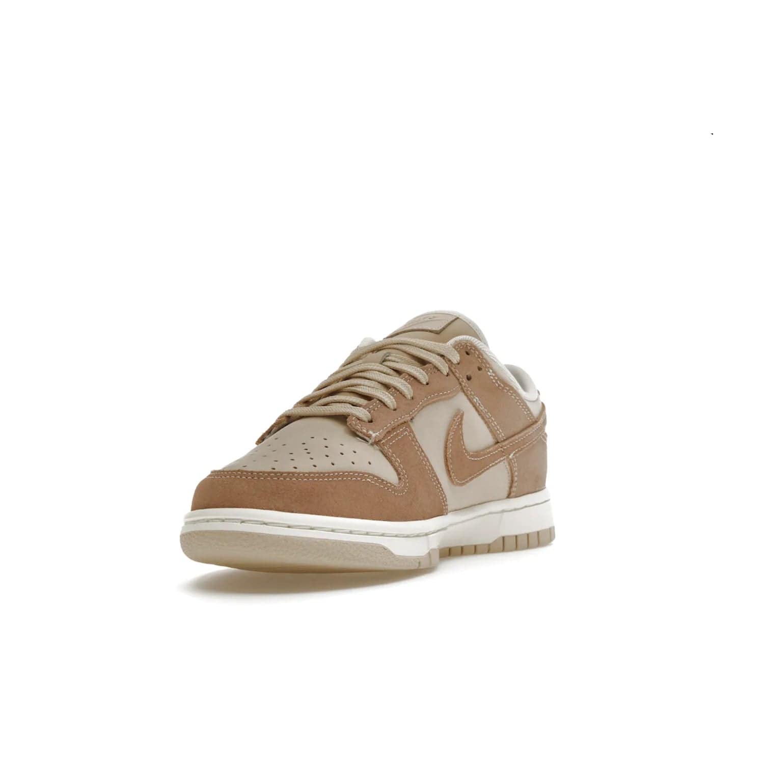 Nike Dunk Low SE Sand Drift (Women's) - Image 13 - Only at www.BallersClubKickz.com - Get the classic style and all-day comfort of the Women's Nike Dunk Low SE Sand Drift. The perfect shoe for day-to-night looks, featuring a combination sand drift and hemp-sail upper, white midsole and tan outsole. Shop now and experience the fashion and function.
