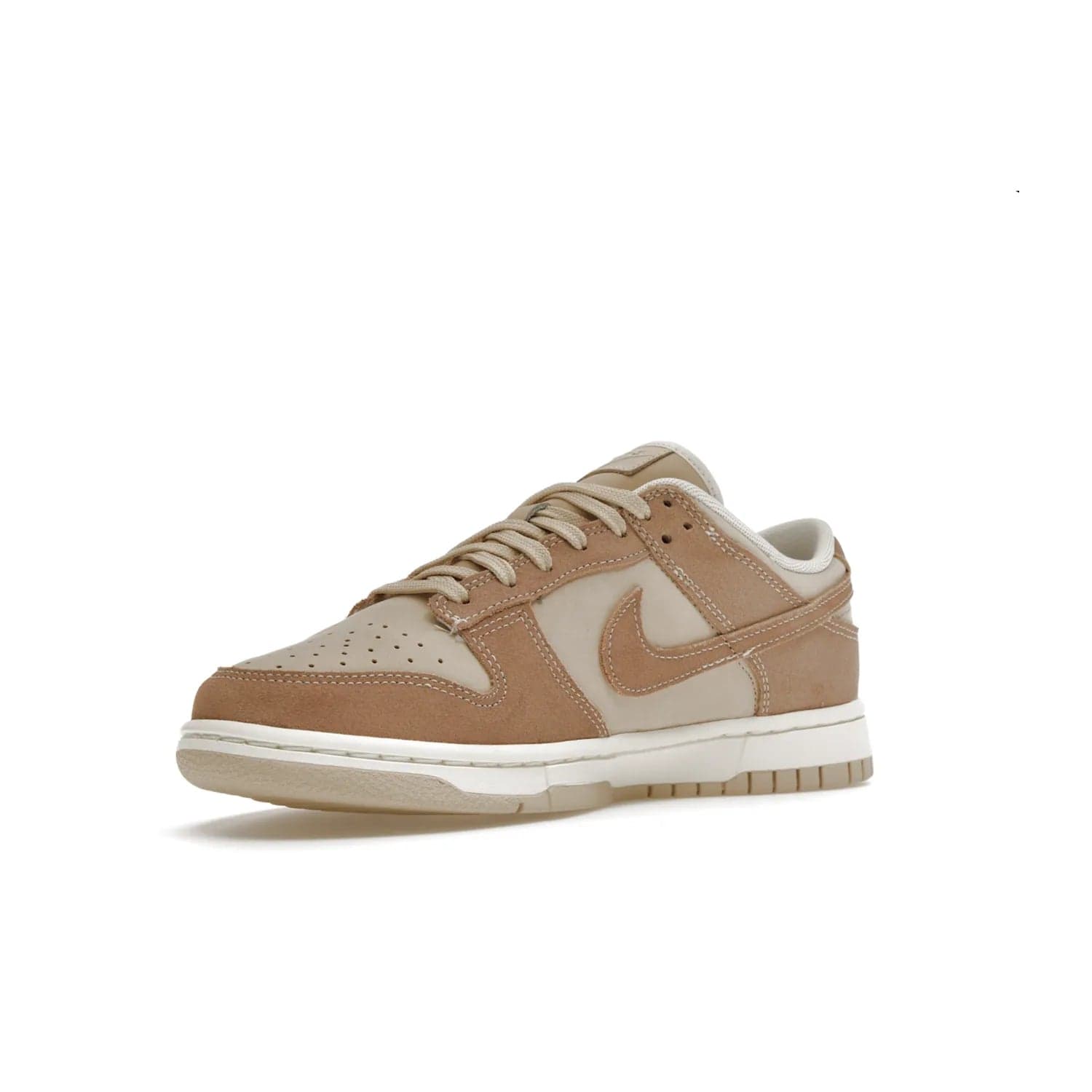 Nike Dunk Low SE Sand Drift (Women's) - Image 15 - Only at www.BallersClubKickz.com - Get the classic style and all-day comfort of the Women's Nike Dunk Low SE Sand Drift. The perfect shoe for day-to-night looks, featuring a combination sand drift and hemp-sail upper, white midsole and tan outsole. Shop now and experience the fashion and function.