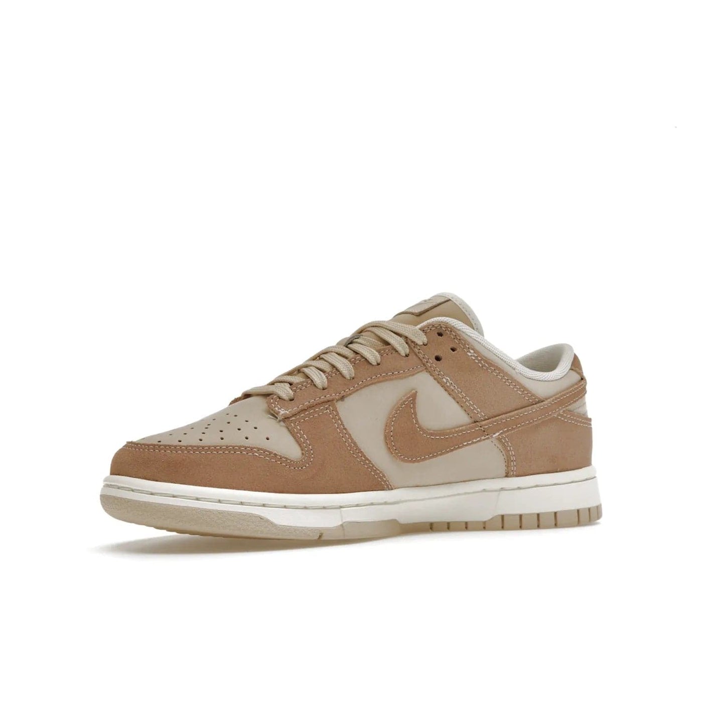 Nike Dunk Low SE Sand Drift (Women's) - Image 16 - Only at www.BallersClubKickz.com - Get the classic style and all-day comfort of the Women's Nike Dunk Low SE Sand Drift. The perfect shoe for day-to-night looks, featuring a combination sand drift and hemp-sail upper, white midsole and tan outsole. Shop now and experience the fashion and function.