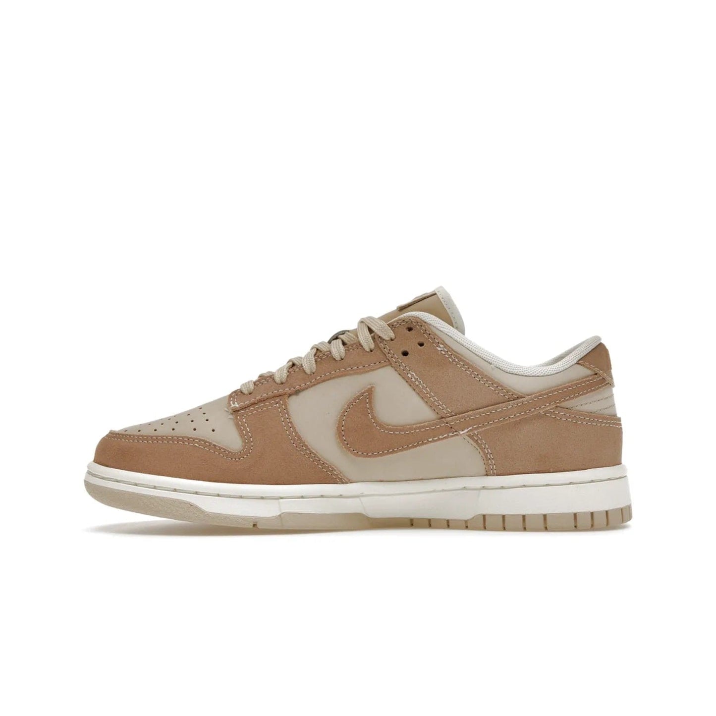 Nike Dunk Low SE Sand Drift (Women's) - Image 19 - Only at www.BallersClubKickz.com - Get the classic style and all-day comfort of the Women's Nike Dunk Low SE Sand Drift. The perfect shoe for day-to-night looks, featuring a combination sand drift and hemp-sail upper, white midsole and tan outsole. Shop now and experience the fashion and function.