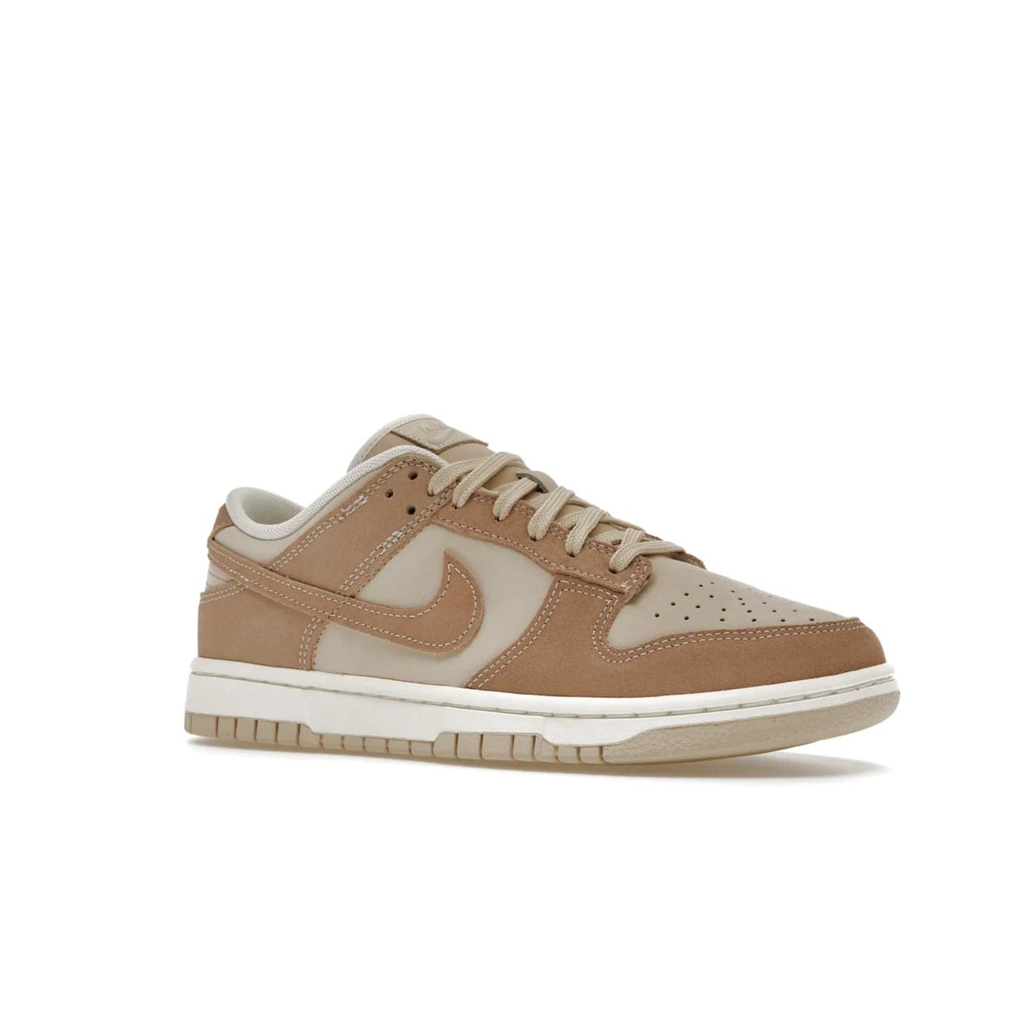 Nike Dunk Low SE Sand Drift (Women's) - Image 4 - Only at www.BallersClubKickz.com - Get the classic style and all-day comfort of the Women's Nike Dunk Low SE Sand Drift. The perfect shoe for day-to-night looks, featuring a combination sand drift and hemp-sail upper, white midsole and tan outsole. Shop now and experience the fashion and function.