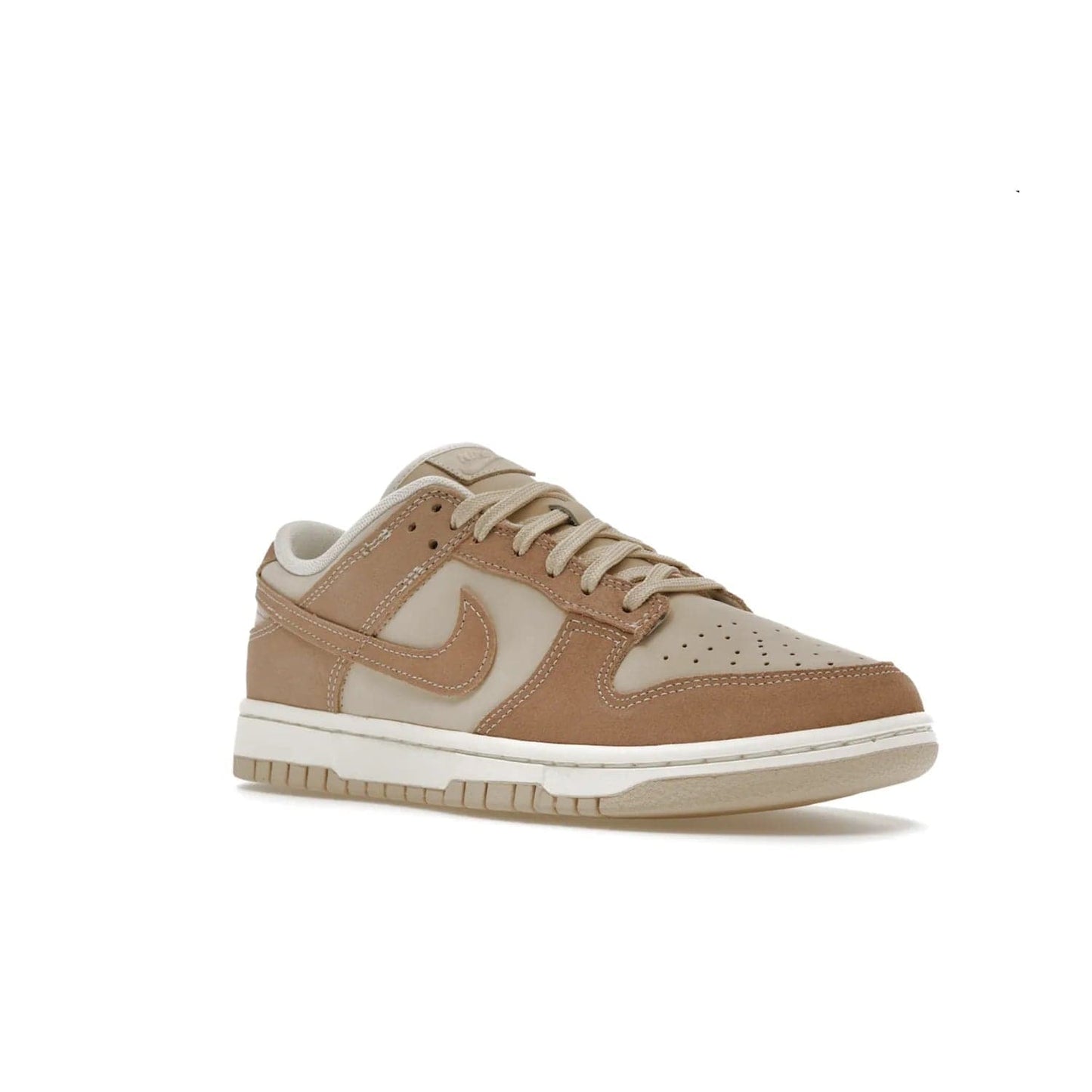 Nike Dunk Low SE Sand Drift (Women's) - Image 5 - Only at www.BallersClubKickz.com - Get the classic style and all-day comfort of the Women's Nike Dunk Low SE Sand Drift. The perfect shoe for day-to-night looks, featuring a combination sand drift and hemp-sail upper, white midsole and tan outsole. Shop now and experience the fashion and function.