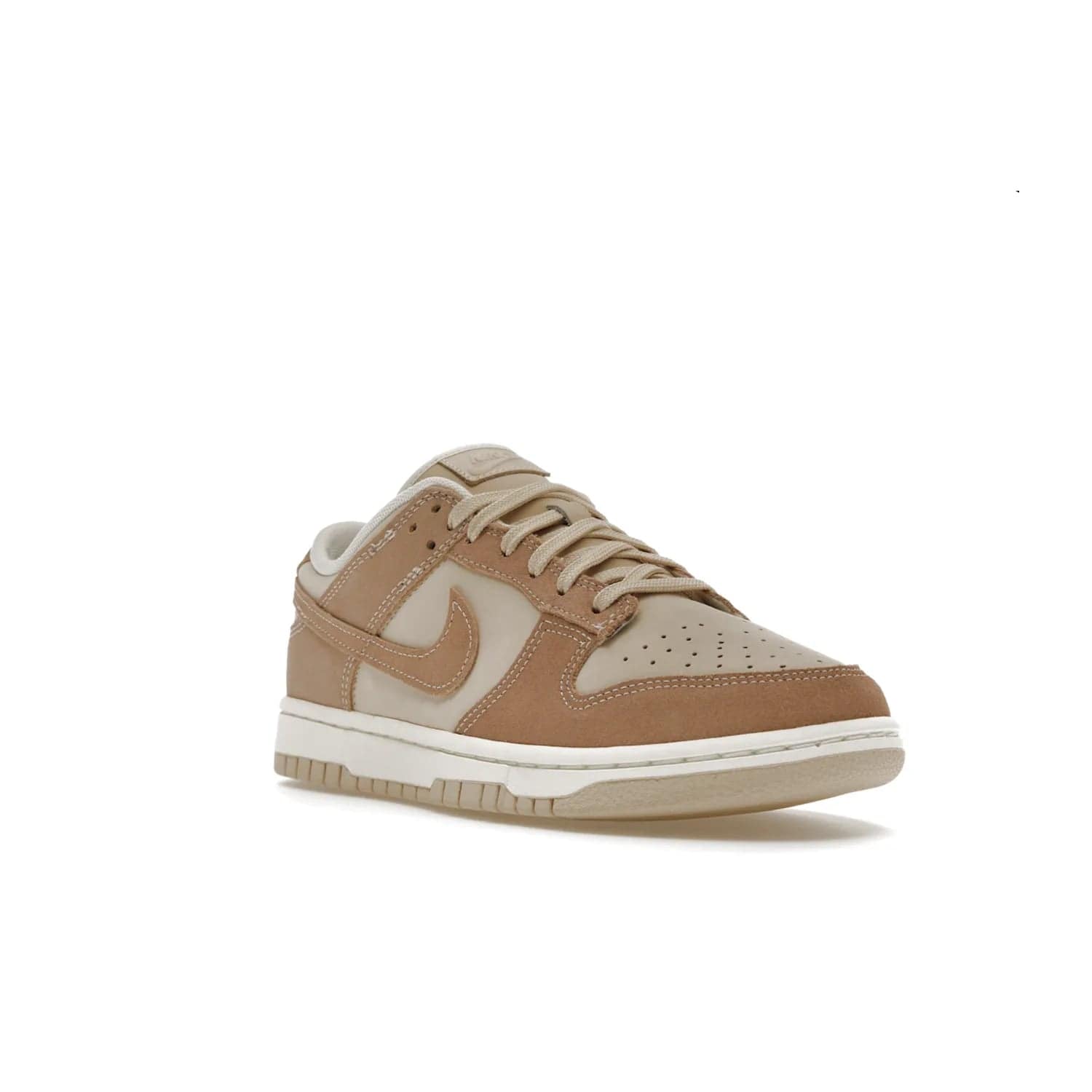 Nike Dunk Low SE Sand Drift (Women's) - Image 6 - Only at www.BallersClubKickz.com - Get the classic style and all-day comfort of the Women's Nike Dunk Low SE Sand Drift. The perfect shoe for day-to-night looks, featuring a combination sand drift and hemp-sail upper, white midsole and tan outsole. Shop now and experience the fashion and function.