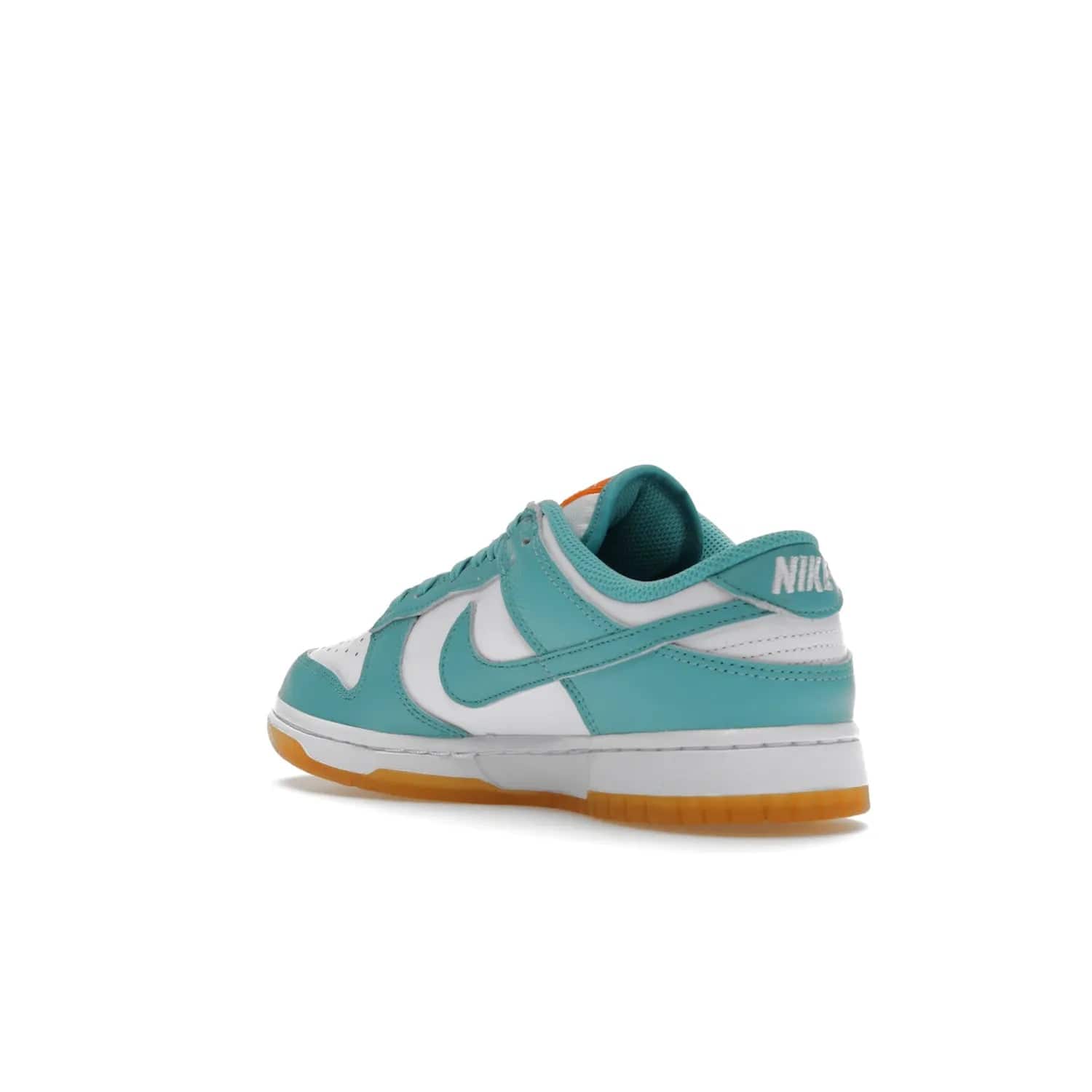 Nike Dunk Low Teal Zeal (Women's) - Image 24 - Only at www.BallersClubKickz.com - A white leather upper with teal overlays and Swooshes, plus yellow and embroidered accents make the Nike Dunk Low Teal Zeal (Women's) the perfect statement piece for any wardrobe.