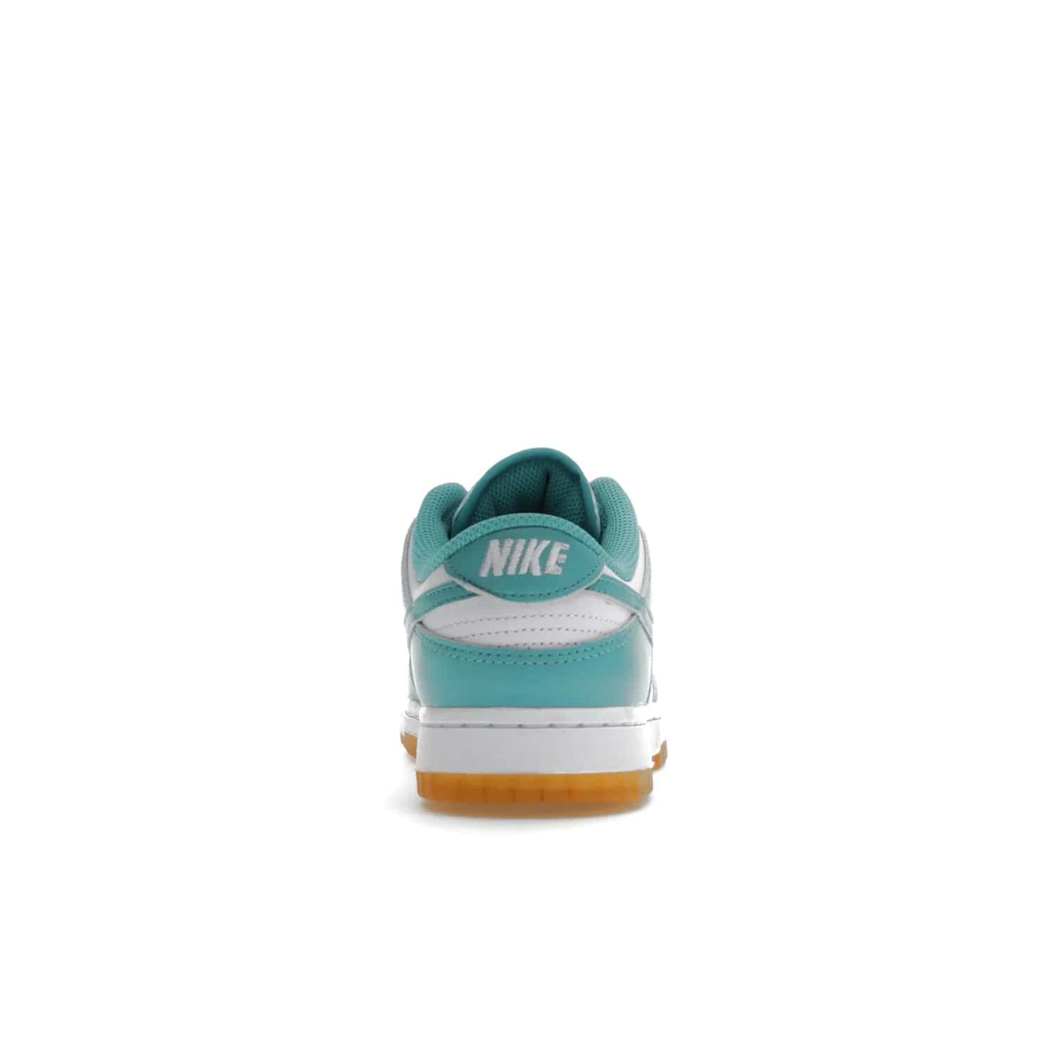Nike Dunk Low Teal Zeal (Women's) - Image 28 - Only at www.BallersClubKickz.com - A white leather upper with teal overlays and Swooshes, plus yellow and embroidered accents make the Nike Dunk Low Teal Zeal (Women's) the perfect statement piece for any wardrobe.