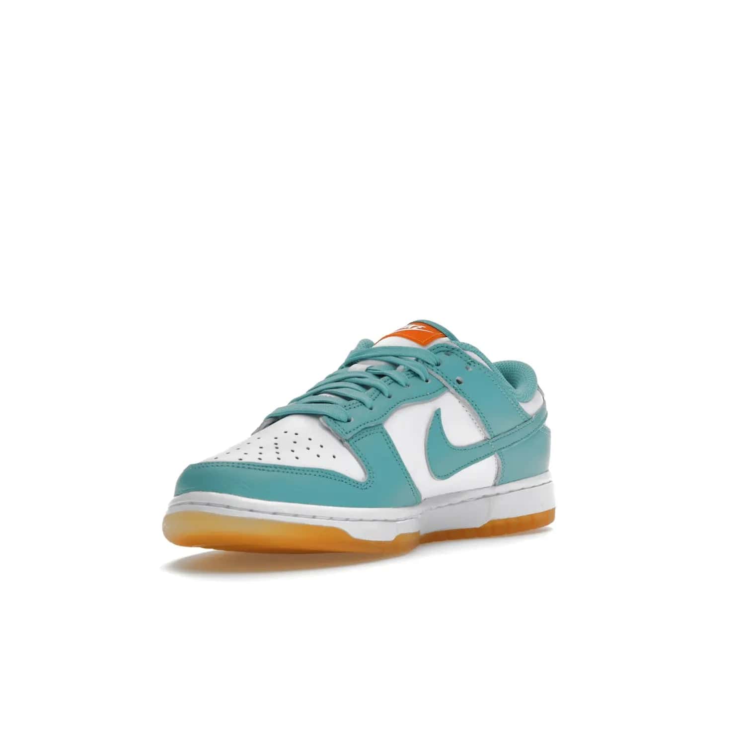 Nike Dunk Low Teal Zeal (Women's) - Image 14 - Only at www.BallersClubKickz.com - A white leather upper with teal overlays and Swooshes, plus yellow and embroidered accents make the Nike Dunk Low Teal Zeal (Women's) the perfect statement piece for any wardrobe.