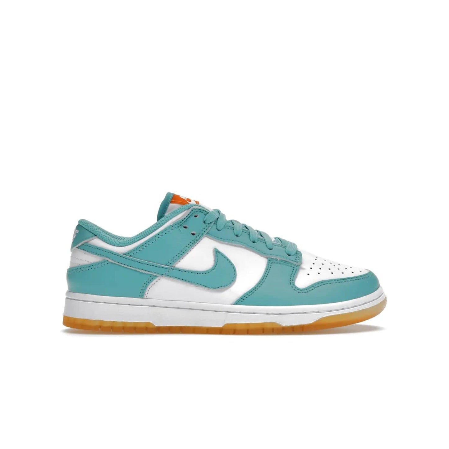 Nike Dunk Low Teal Zeal (Women's) - Image 1 - Only at www.BallersClubKickz.com - A white leather upper with teal overlays and Swooshes, plus yellow and embroidered accents make the Nike Dunk Low Teal Zeal (Women's) the perfect statement piece for any wardrobe.