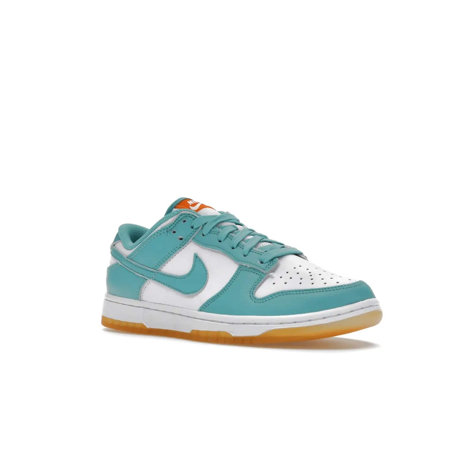 Nike Dunk Low Teal Zeal (Women's) - Image 5 - Only at www.BallersClubKickz.com - A white leather upper with teal overlays and Swooshes, plus yellow and embroidered accents make the Nike Dunk Low Teal Zeal (Women's) the perfect statement piece for any wardrobe.