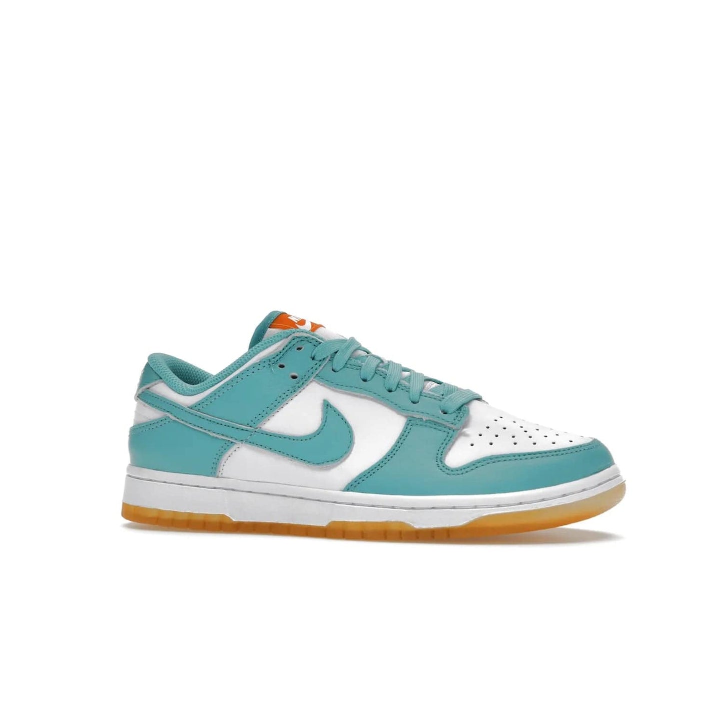 Nike Dunk Low Teal Zeal (Women's) - Image 3 - Only at www.BallersClubKickz.com - A white leather upper with teal overlays and Swooshes, plus yellow and embroidered accents make the Nike Dunk Low Teal Zeal (Women's) the perfect statement piece for any wardrobe.