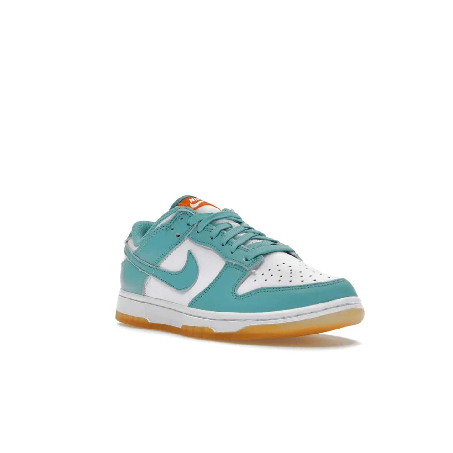 Nike Dunk Low Teal Zeal (Women's) - Image 6 - Only at www.BallersClubKickz.com - A white leather upper with teal overlays and Swooshes, plus yellow and embroidered accents make the Nike Dunk Low Teal Zeal (Women's) the perfect statement piece for any wardrobe.
