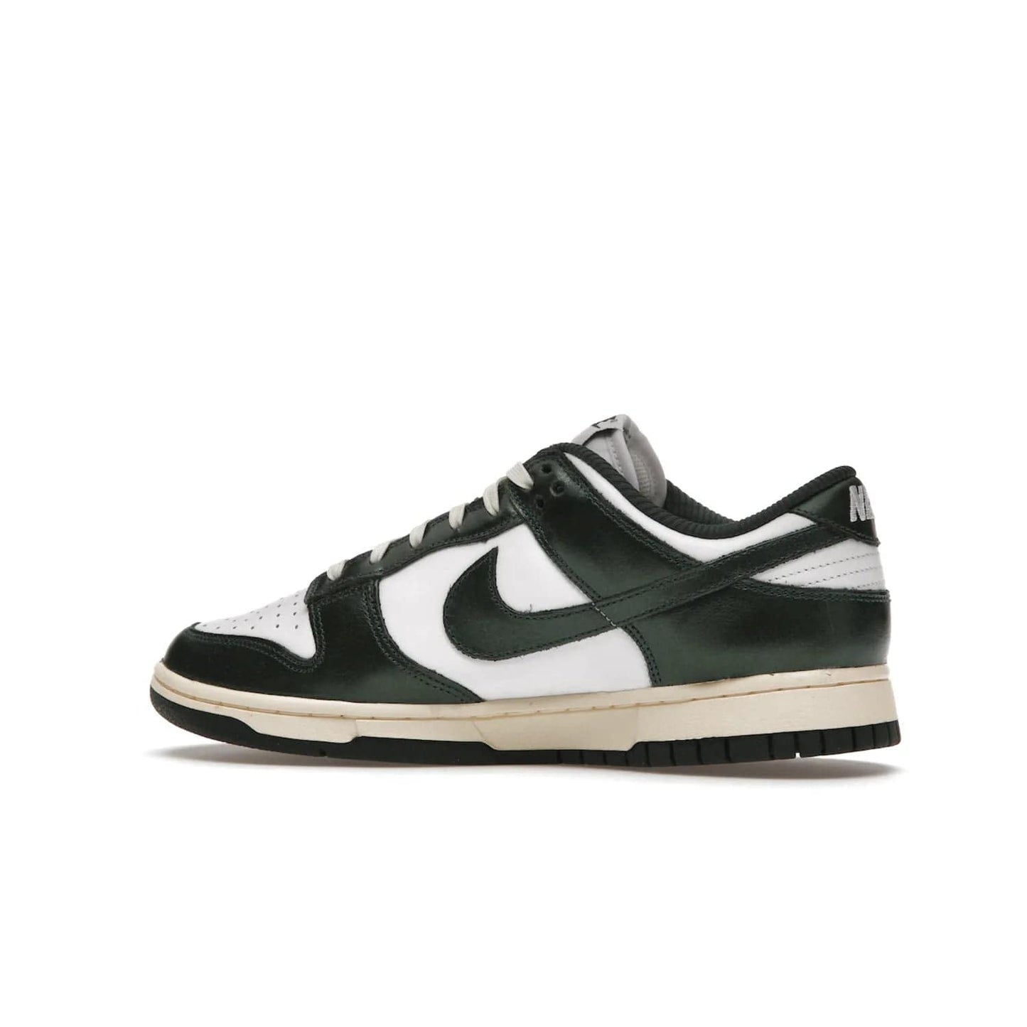 Nike Dunk Low Vintage Green (Women's) - Image 21 - Only at www.BallersClubKickz.com - Vintage-inspired Nike Dunk Low Retro Green (W) combines classic white and Pro Green leather upper with yellowing for a perfect retro look. Now available for 2021.