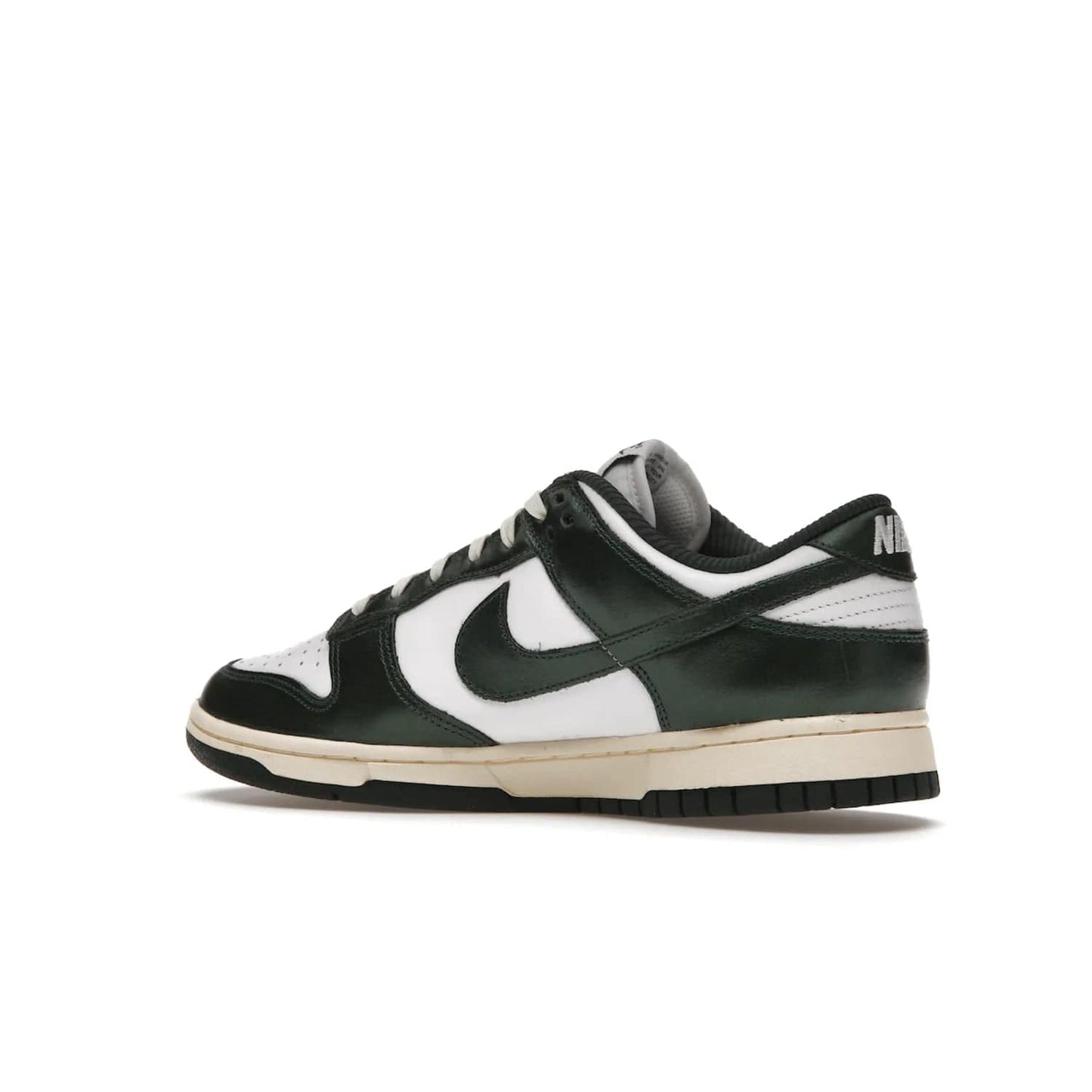 Nike Dunk Low Vintage Green (Women's) - Image 22 - Only at www.BallersClubKickz.com - Vintage-inspired Nike Dunk Low Retro Green (W) combines classic white and Pro Green leather upper with yellowing for a perfect retro look. Now available for 2021.