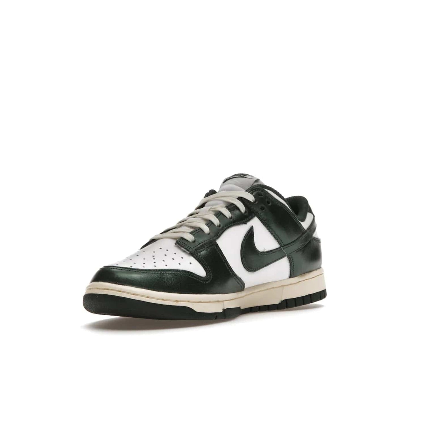 Nike Dunk Low Vintage Green (Women's) - Image 14 - Only at www.BallersClubKickz.com - Vintage-inspired Nike Dunk Low Retro Green (W) combines classic white and Pro Green leather upper with yellowing for a perfect retro look. Now available for 2021.