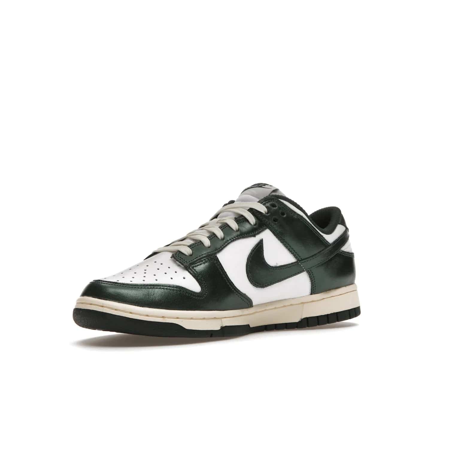 Nike Dunk Low Vintage Green (Women's) - Image 15 - Only at www.BallersClubKickz.com - Vintage-inspired Nike Dunk Low Retro Green (W) combines classic white and Pro Green leather upper with yellowing for a perfect retro look. Now available for 2021.