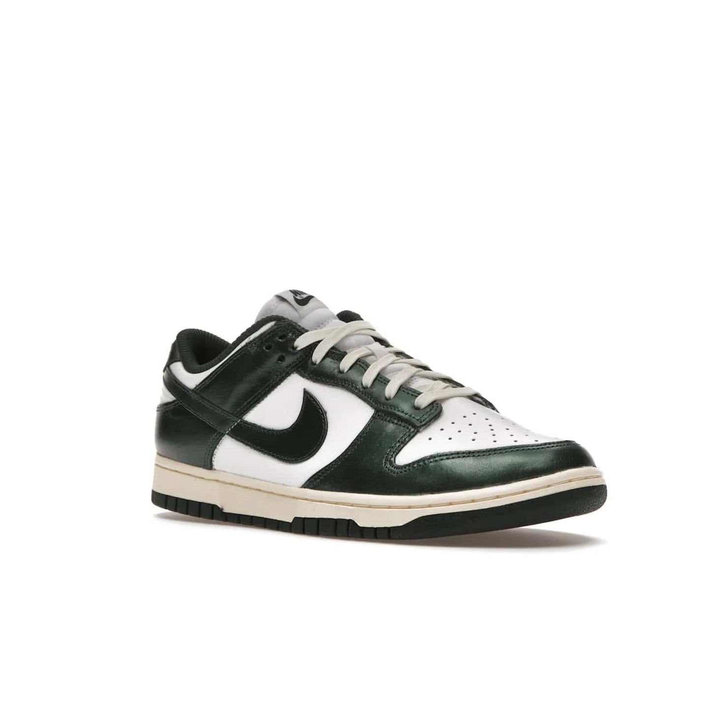 Nike Dunk Low Vintage Green (Women's) - Image 5 - Only at www.BallersClubKickz.com - Vintage-inspired Nike Dunk Low Retro Green (W) combines classic white and Pro Green leather upper with yellowing for a perfect retro look. Now available for 2021.